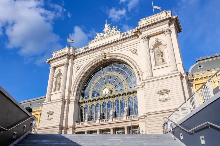 Keleti train station in Budapest, Hungary.