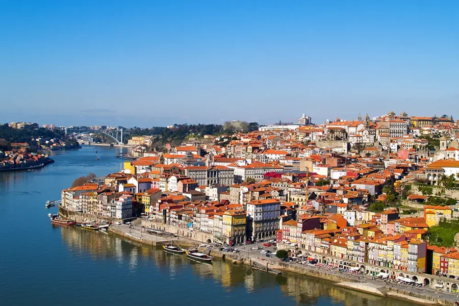 View over the rooftops of Porto, Portugal.