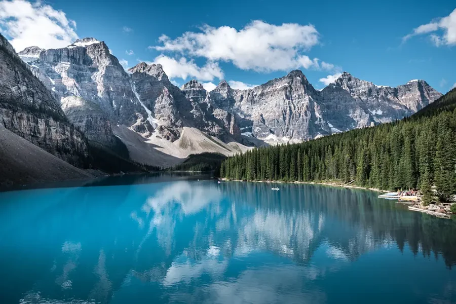 Lake Moraine in Banff national park, Alberta, Canada