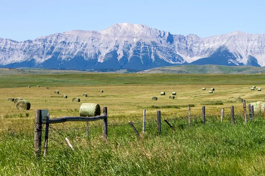 View over the Canadian prairies.