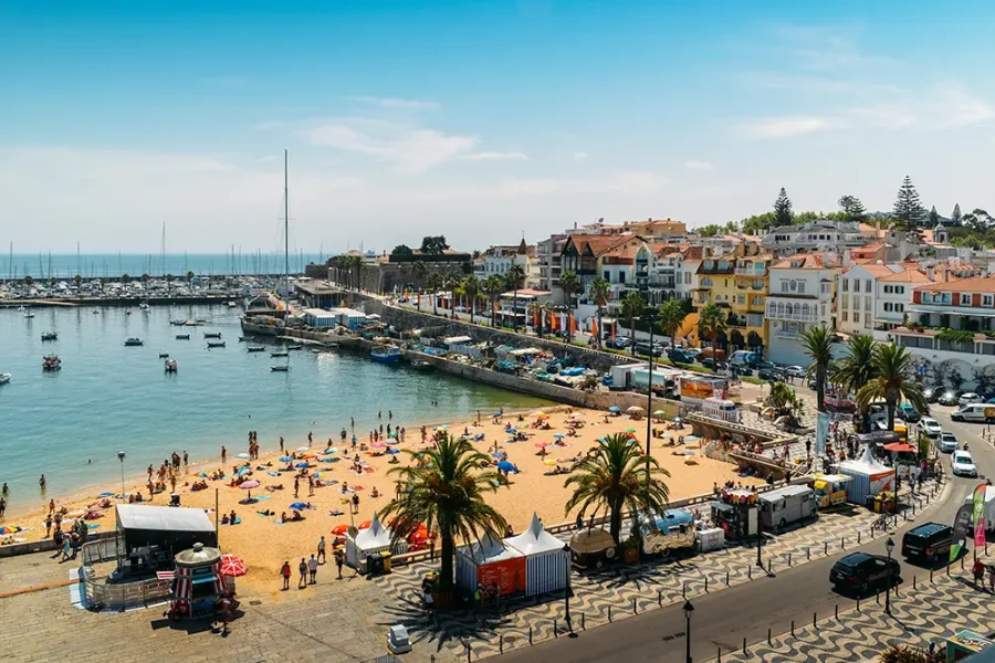The beach at Cascais, Portugal.