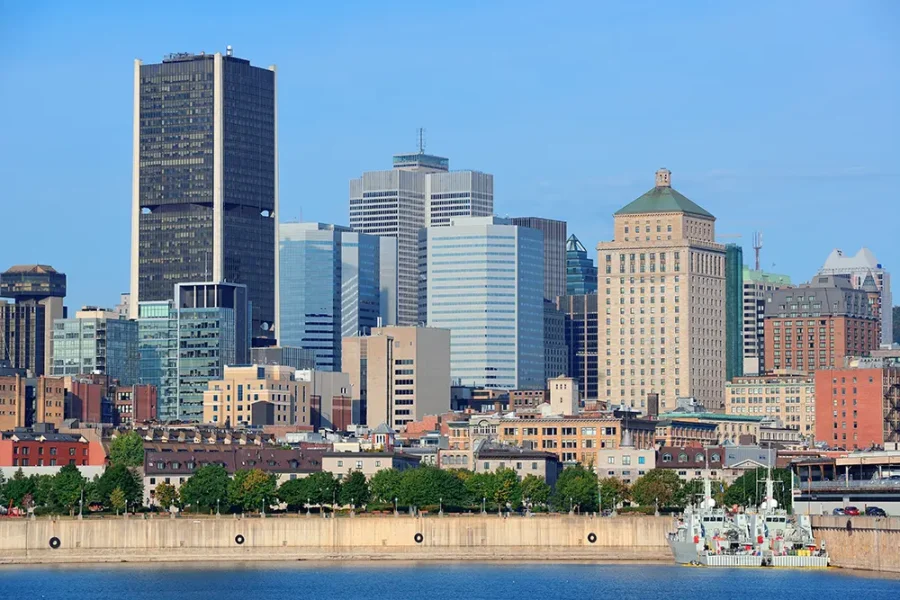 Modern skyline of Montreal, Canada.