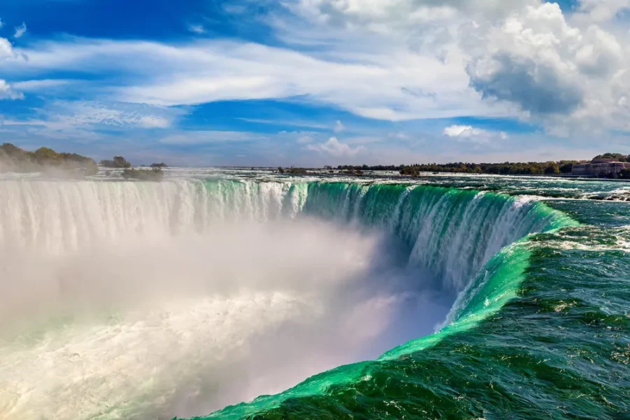 Canadian side of Niagara falls.