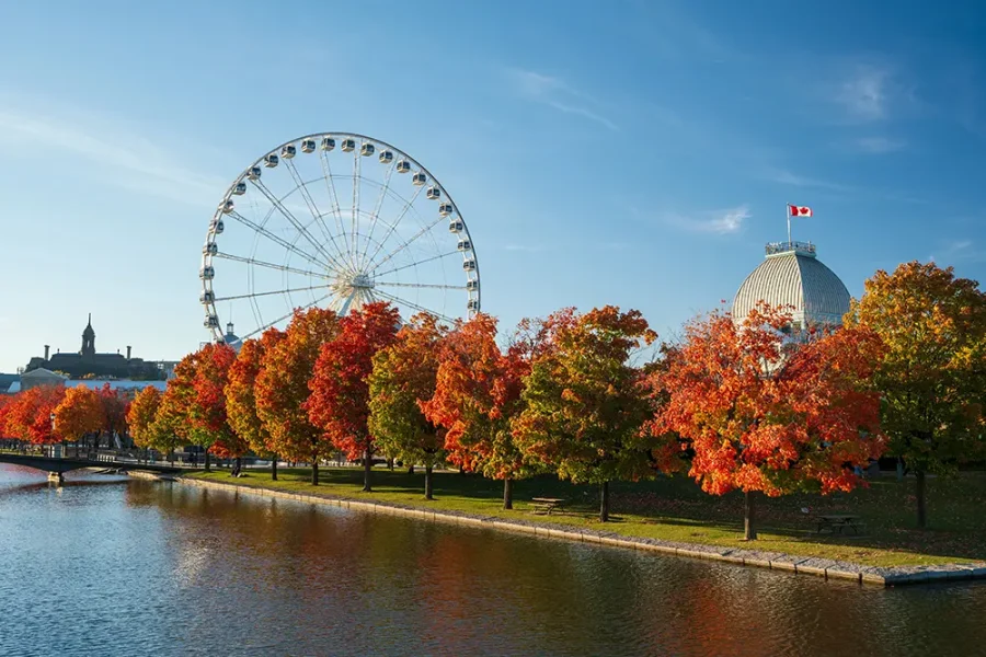 Skyline of Old Port Montreal, Canada.